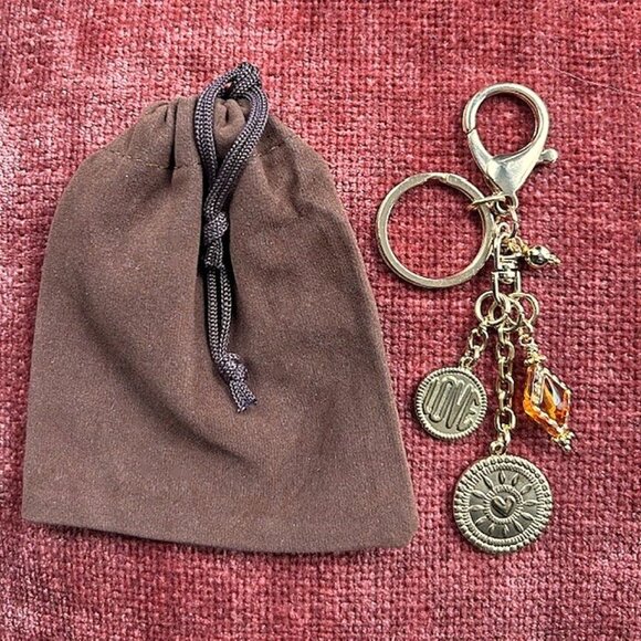 New GOLD SUNFLOWER LOVE Bag Charm - Picture 3 of 7